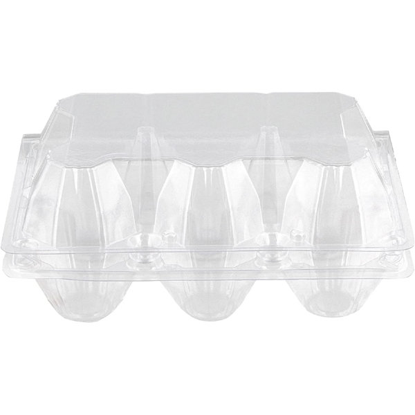 Prep & Savour Plastic Egg Carton For 6 Eggs, 12Ct Reusable Chicken